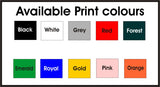 CUSTOM Cap FULL BACK - 12 or more pieces 1 Colour Print - (1 design)