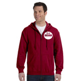 CUSTOM Hoodie Full Zip - One Colour Print (One Logo) - 1-11 Peices