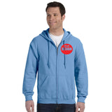 CUSTOM Hoodie Full Zip - One Colour Print (Two Logos) - 1-11 Peices