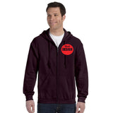CUSTOM Hoodie Full Zip - One Colour Print (Two Logos) - 1-11 Peices
