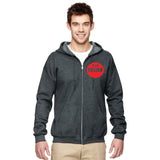 CUSTOM Hoodie Full Zip - One Colour Print (Two Logos) - 1-11 Peices