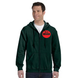 CUSTOM Hoodie Full Zip - One Colour Print (Two Logos) - 1-11 Peices