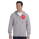 CUSTOM Hoodie Full Zip - One Colour Print (Two Logos) - 1-11 Peices