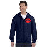CUSTOM Hoodie Full Zip - One Colour Print (Two Logos) - 1-11 Peices