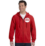 CUSTOM Hoodie Full Zip - One Colour Print (One Logo) - 1-11 Peices