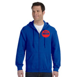 CUSTOM Hoodie Full Zip - One Colour Print (Two Logos) - 1-11 Peices
