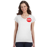 CUSTOM T-Shirt Ladies V-Neck - One Colour Print (One Design) - 1 - 11 Pieces