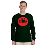 CUSTOM T-Shirt Long Sleeve - One Colour Print (One Design) - 1 - 11 Pieces