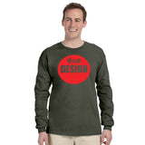 CUSTOM T-Shirt Long Sleeve - One Colour Print (One Design) - 1 - 11 Pieces