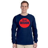 CUSTOM T-Shirt Long Sleeve - One Colour Print (One Design) - 1 - 11 Pieces