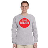 CUSTOM T-Shirt Long Sleeve - One Colour Print (One Design) - 1 - 11 Pieces