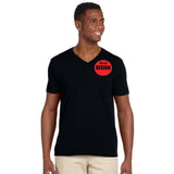 CUSTOM T-Shirt Men's V-Neck - 12 or More Pieces - 1 colour print  (2 Designs)