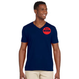 CUSTOM T-Shirt Men's V-Neck - 12 or More Pieces - 1 colour print  (1 Design)