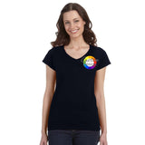 CUSTOM T-Shirt Ladies V-Neck - 12 or More Pieces - Multi-Colour print  (2 Designs)