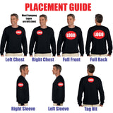 CUSTOM Crew Neck Sweatshirt - 12 or More Pieces - Multi-Colour print  (2 Designs)