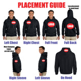 CUSTOM Hoodie - One Colour Print (one logo) - 1-11 Peices