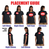 CUSTOM T-Shirt Ladies V-Neck - 12 or More Pieces - Multi-Colour print  (3 Designs)