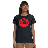 CUSTOM T-Shirt LADIES - 12 or More Pieces - 1 colour print  (1 Design)