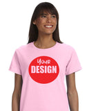 CUSTOM T-Shirt LADIES - 12 or More Pieces - 1 colour print  (2 Designs)