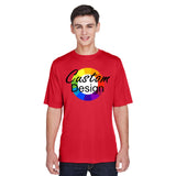 CUSTOM Wicking T-Shirt - 12 or More Pieces - Multi-Colour print  (2 Designs)