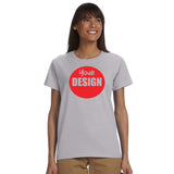 CUSTOM T-Shirt LADIES - 12 or More Pieces - 1 colour print  (2 Designs)